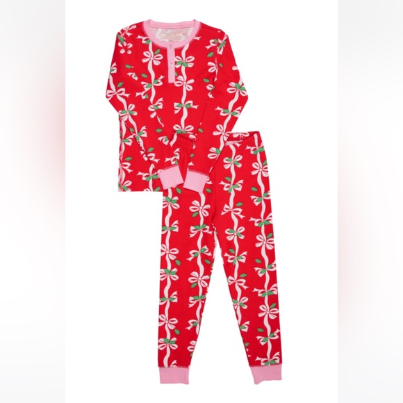 NWT - TBBC Noelle's Night Night - Bettye's Bows with Hamptons Hot Pink Sz 8 - Picture 1 of 3